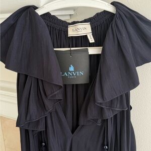 Lanvin Midnight Ruffled Blouse